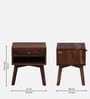 Padova Sheesham Wood Bedside Table in Scratch Resistant Rustic Teak Finish With Drawer