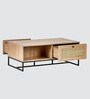 Padstow Solid Wood Coffee Table In Natural Oak Finish