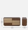 Paduka-1 Shoe Rack in Columbian Walnut & Brentwood Teak Finish With Sliding Door Paduka-1 Shoe Rack in Columbian Walnut & Brentwood Teak Finish With Sliding Door