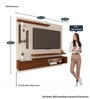 Painel TV Unit in Off White & Marroquim Finish for TVs up to 60"
