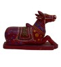 Hand Painted Cow Multicolour Wood Figurine