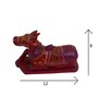 Hand Painted Cow Multicolour Wood Figurine