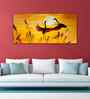Pair Of Flamingos Flying In Sunset Canvas Wall Painting