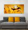 Pair Of Flamingos Flying In Sunset Canvas Wall Painting