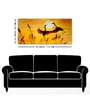 Pair Of Flamingos Flying In Sunset Canvas Wall Painting