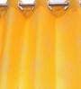 Yellow Traditional Cotton 5 Ft Light Filtering Eyelet Window Curtain