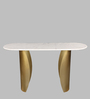 Palatine Marble Console Table In White & Gold Colour