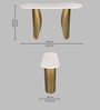 Palatine Marble Console Table In White & Gold Colour