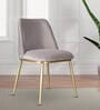 Palatine Velvet Dining Chair In Grey Colour