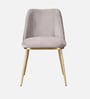 Palatine Velvet Dining Chair In Grey Colour