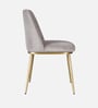 Palatine Velvet Dining Chair In Grey Colour