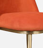 Palatine Velvet Dining Chair In Rust Colour