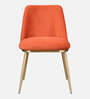 Palatine Velvet Dining Chair In Rust Colour