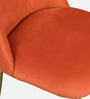 Palatine Velvet Dining Chair In Rust Colour