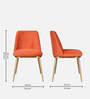 Palatine Velvet Dining Chair In Rust Colour
