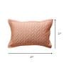 Pale Apricot 100% Cotton 300TC Solid Set of 2 Pillow Covers (Quilted)