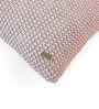 Pale Pink & Beige Melange 100% Cotton Moss Marld 12X20 Inches Knitted Cushion Cover