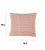 Pale Pink 100% Cotton Kelly 16X16 Inches Knitted Cushion Cover