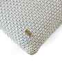 Pale Whisper & Silver 100% Cotton Moss Foil Print 12X20 Inches Knitted Cushion Cover
