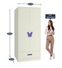 Palencia 2 Door Wardrobe with Butterfly Handles in Lavender Purple Colour