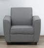 Palermo Fabric 1 Seater Sofa In Steel Grey Colour