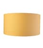 Pali Handcrafted Natural Wooden Floor Lamp for Living Room & Bedroom in Fabric Mustard/Yellow Color Shade