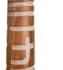 Pali Handcrafted Natural Wooden Floor Lamp for Living Room & Bedroom in Printed Fabric Grey Color Shade