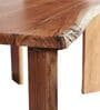 Palisade 6 Seater Solid Acacia Wood  Dining Table Set With Bench And Tropical Teak Chairs In Natural Finish