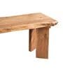 Palisade 6 Seater Solid Acacia Wood  Dining Table Set With Bench And Tropical Teak Chairs In Natural Finish