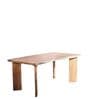 Palisade 6 Seater Solid Acacia Wood Dining Table Set With  Tropical Teak Chairs In Natural Finish
