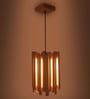 Palisade Beige Solid Wood Single Hanging Lamp