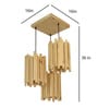 Palisade Beige Solid Wood Cluster Hanging Lights