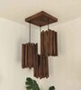 Palisade Brown Solid Wood Cluster Hanging Light