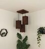 Palisade Brown Solid Wood Cluster Hanging Light