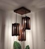 Palisade Brown Solid Wood Cluster Hanging Light