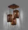 Palisade Brown Solid Wood Cluster Hanging Light