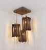 Palisade Brown Solid Wood Cluster Hanging Light