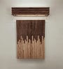 Palisade Wood Wall Art Mural with Wooden 24 LED Wall Light