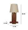 Palisade Wooden Table Lamp with Jute Shade & Brown Base