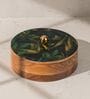 Pallav Roti Box Handcrafted Acacia Wood Casserole with Metal Tong Traditional Box