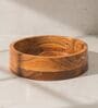 Pallav Roti Box Handcrafted Acacia Wood Casserole with Metal Tong Traditional Box