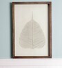 Pallava- Peepal Grey Wood Framed Floral Art Panel