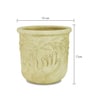 Beige Palm Haven Clay Planter