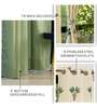 Palm Lagoon Green & Aura Green Printed Cotton Curtains for Long Door Pack of 3