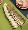 Palm Leaf Gold Aluminium Appetizer Platter