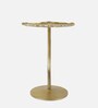 Palm Metal End Table in Gold Finish