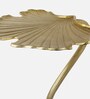 Palm Metal End Table in Gold Finish