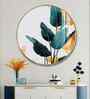 Palm Tree Leaves Acrylic Round Wall Art