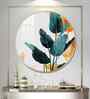 Palm Tree Leaves Acrylic Round Wall Art