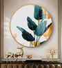 Palm Tree Leaves Acrylic Round Wall Art